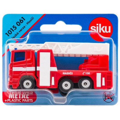 SIKU Blister - hasičské auto s výsuvným žebříkem (česká verze) 1:50