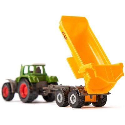 SIKU Blister - traktor Fendt s přívěsem Krampe