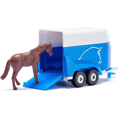 SIKU Blister - Terénní vůz s přívěsem a koněm