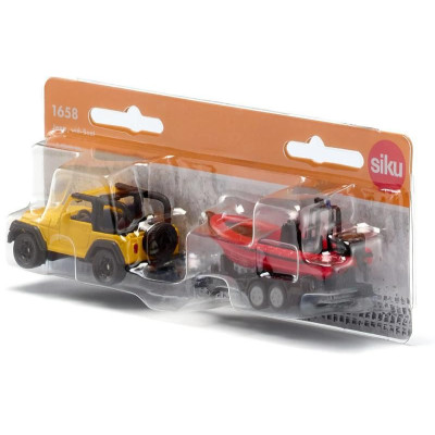 SIKU Blister - Jeep se člunem
