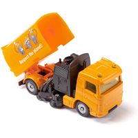 Két fém modellből álló készlet - utcaseprő és szemetesautó, hossza kb. 8 cm, méretarány 1:87. A kéttengelyes modellek átlátszó ablakokkal, jelzőfényekkel és billenthető felépítménnyel rendelkeznek. A szemetesautó hátulja megbillenthető a rakomány ürítéséhez. Játékra és gyűjtögetésre is alkalmas. Minőségi fém- és műanyag kidolgozás. Blisztermesztő dobozban csomagolva.