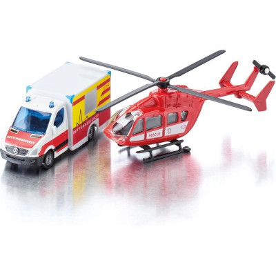 SIKU Super - Ambulance s vrtulníkem 1:87