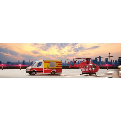 SIKU Super - Ambulance s vrtulníkem 1:87