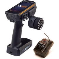Spektrum kormánykerék RC készlet, csúcskategóriás 12 csatornás iXSR+ adó DSMR+ modulációval, színes kijelzővel, érintőképernyős vezérléssel és Android rendszerrel. Díszvilágítás, beleértve a lámpákat, precíz Hall szondákat , széleskörű programozási lehetőségeket. Spektrum Smart , AVC, MS6X támogatás. SR515 vevőegység.