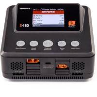 A Spektrum Smart S450 töltő 4 kimenettel rendelkezik IC2/IC3/IC5 csatlakozókkal, egy 200 W-os hálózati tápegységgel, valamint egy külső egyenáramú tápegység opciójával, akár 400 W teljesítmény eléréséhez. Hagyományos és intelligens akkumulátorok töltése: LiFe/LiIon/LiPo (1-6 cella), NiMH/NiCd (1-16 cella), Pb (1-12 cella). Intelligens funkciók, nyomógombos vezérlés, színes kijelző.