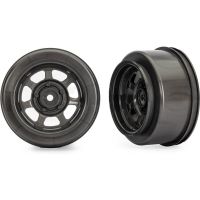 Traxxas 2.2/3.0" ovális grafitszürke tárcsa (2 db) (2WD elöl). Alkalmas a Traxxas Mud Boss RC autómodellhez. A meghajtó egy 12 mm-es hatszögletű.