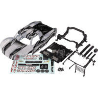 1:12-es Traxxas Mini Slash RC modellautó alkatrész: prographix Mini Slash karosszéria előre nyomtatott grafikákkal a tökéletes eredményért. Pácolást és felületkezelést igényel. Tartalmazza a pilótafülke alkatrészeit és a rögzítőelemet. Matricalap.