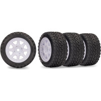 Komplett kerékszett a Traxxas Mini Rally RC autómodellhez. 8 küllős 2,5"-os tárcsa, Rally gumiabroncsok (2 db elöl, 2 db hátul). Méretek ø76x51mm. Vezetőkerék - 12 mm-es hatszögletű menet.