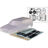 Traxxas karosszéria TRX-4 Nissan Pathfinder 1988 Átlátszó (Clipless). Festést igényel. Tartalmazza a hűtőrácsot, tükröket, kilincseket, sárvédőket, valamint az első és hátsó lökhárítókat. Tengelytáv 312 mm. TRA8080X sárvédőkre való felszerelésre tervezték.