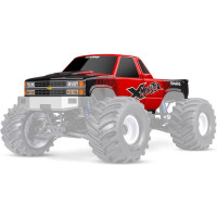 Traxxas karosszéria X-Monster Chevrolet GMT400 CK piros (X-Monster/X-Maxx MT-hez). Kész, festett és összeszerelt karosszéria. Belső vázzal és patent nélküli tartóval együtt. A karosszéria váza lehetővé teszi LED-es fénysávok beszerelését.