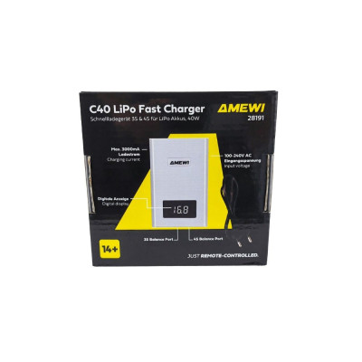 Amewi C40 LiPo 3–4S 40W gyorstöltő | RCworld