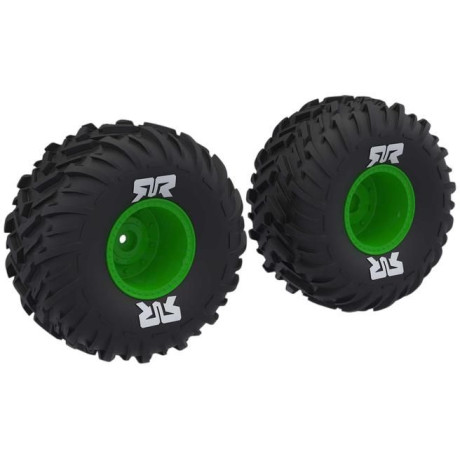 Arrma kolo s pneu dBoots Cut Chevron, disk zelený (2)