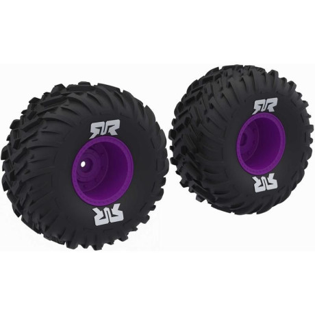 Arrma kolo s pneu dBoots Cut Chevron, disk fialový (2)