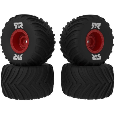Arrma kolo s pneu dBoots Chevron MT, disk červený (4): GROM