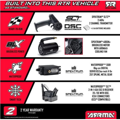 Arrma Quake 223S BLX 2WD 1:10 RTR zelená