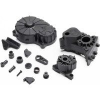 Axial SCX10 III (Toyota SR5) RC autómodellek alkatrészei: LCXU sebességváltó, ásó alkatrészek.