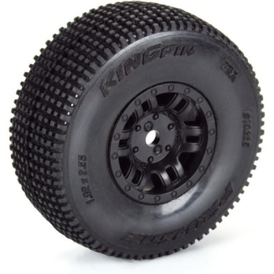 Pro-Line kerék 1:16, King Pin gumik, fekete tárcsa H12mm (4): Mojave Grom