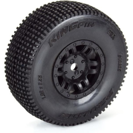 Pro-Line kerék 1:16, King Pin gumik, fekete tárcsa H12mm (4): Mojave Grom