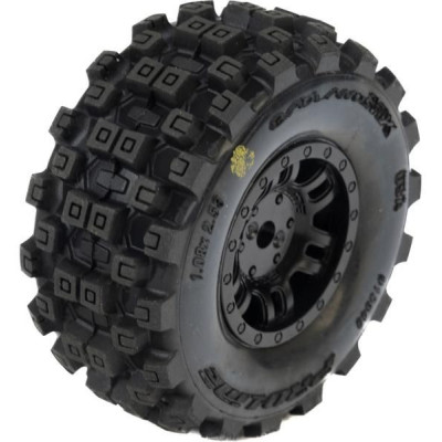 Pro-Line kerék 1:16, Badlands MX gumik, fekete tárcsa H12mm (4): Mojave Grom