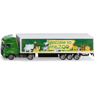 SIKU Blister - Nyergesvontató dobozos félpótkocsival