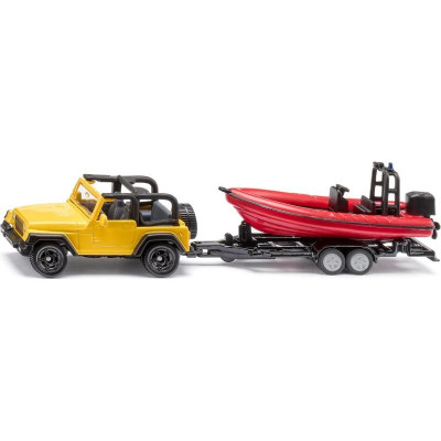 SIKU Blister - Jeep csónakkal