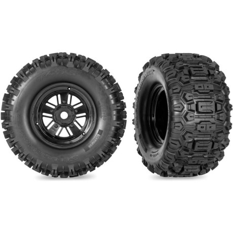 Traxxas kolo, disk Funco Replica černý, pneu Sledgehammer (2) (Belted)