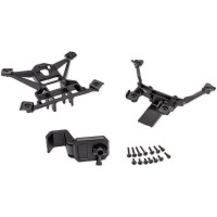 Első és hátsó karosszéria-felfogatások, karosszéria-alkatrész Traxxas X-monster 1:5 RC modellautóhoz. Tartalmazza a 3x15mm (1), 3x12mm (2), 3x10mm (6), 3x15mm (2) csavarokat.