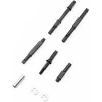 Alkatrész Axial SCX10 III RC autómodellekhez: fogaskerék tengelykészlet. Nagy szilárdságú acélból készült. Tartalmazza az LCX sebességváltó összes tengelyét.