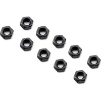 Axiális anya M3 alacsony, fekete (10 db).