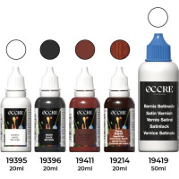 Színkészlet az OCCRE America yacht modellhajóhoz - Americas Cup 1851 1:75. Gondosan válogatott akrilfestékek és lakkok palettája egy adott modell kiegyensúlyozott és hiteles eredményének eléréséhez.