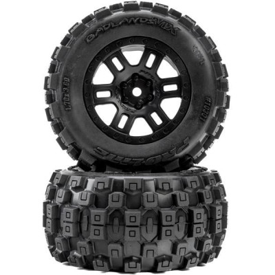 Pro-Line kolo 1:16, pneu Badlands, disk černý H12mm (2): Arrma Mini Kraton
