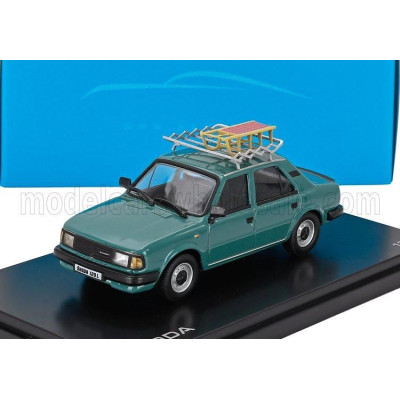 ABREX ŠKODA 120L 1984 WITH SNOW SLEDGE - CON SLITTINO - TURQUOISE 1/42
