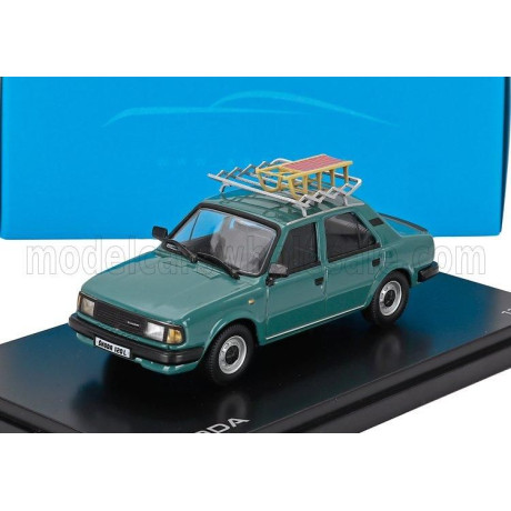 ABREX ŠKODA 120L 1984 WITH SNOW SLEDGE - CON SLITTINO - TURQUOISE 1/42