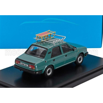 ABREX ŠKODA 120L 1984 WITH SNOW SLEDGE - CON SLITTINO - TURQUOISE 1/42