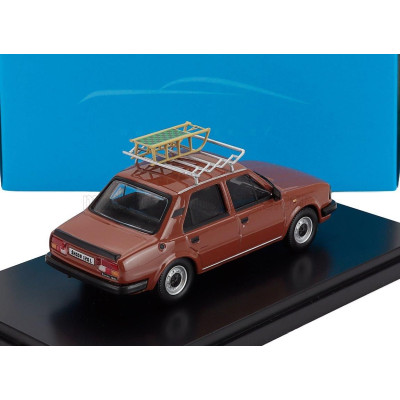 ABREX ŠKODA 120L 1984 WITH SNOW SLEDGE - CON SLITTINO - BROWN 1/43