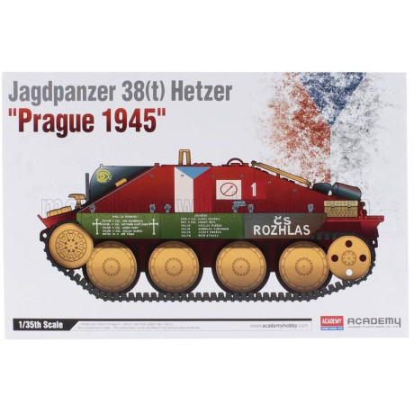 ACADEMY KRUPP TANK JAGDPANZER 38T HETZER PRAGUE 1945 1/35