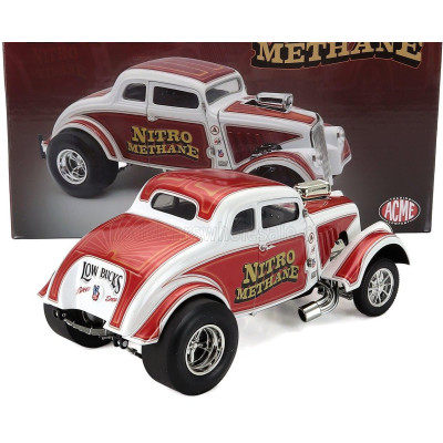ACME MODELS FORD USA WILLYS GASSER NITRO METHANE 1933 - WHITE COPPER 1/18