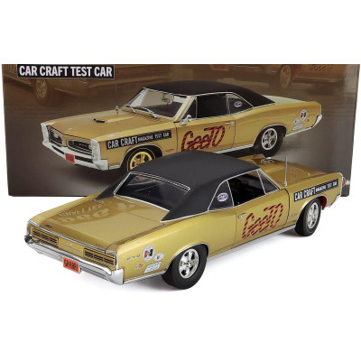 ACME MODELS PONTIAC GTO COUPE CAR CRAFT TEST 1966 - GOLD BLACK 1/18
