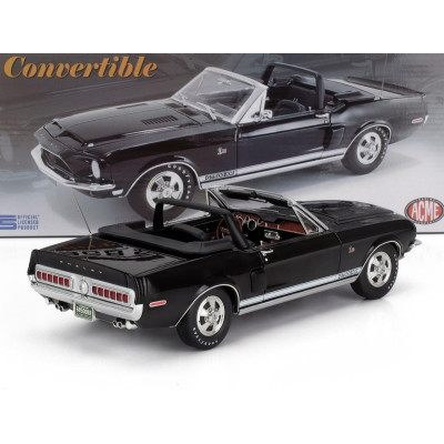 ACME MODELS FORD USA MUSTANG SHELBY GT500 KR CABRIOLET 1968 - BLACK 1/18