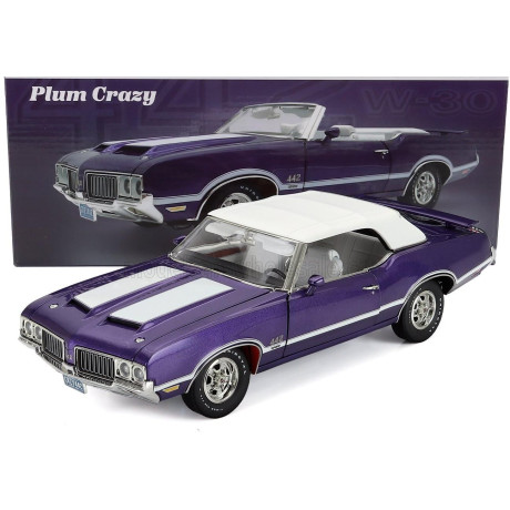 ACME MODELS OLDSMOBILE 442 W-30 CABRIOLET 1970 - PURPLE 1/18