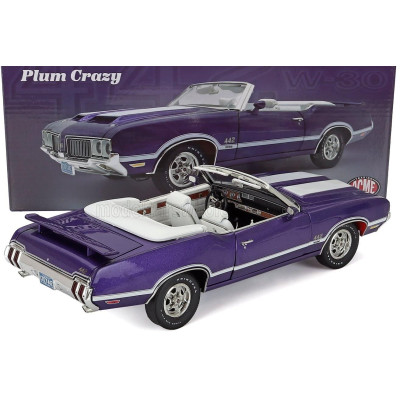 ACME MODELS OLDSMOBILE 442 W-30 CABRIOLET 1970 - PURPLE 1/18