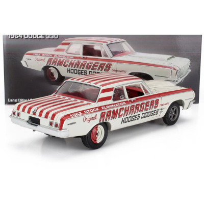 ACME MODELS DODGE 330 RAMCHARGERS STOCK ELIMINATOR 1964 - WHITE RED 1/18