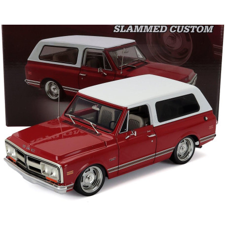 ACME MODELS GMC JIMMY SLAMMED CUSTOM HARD-TOP 1970 - RED WHITE 1/18