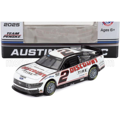 ACTION FORD USA MUSTANG TEAM PENSKE N 2 NASCAR CUP SERIES 2025 AUSTIN CINDRIC - WHITE 1/64