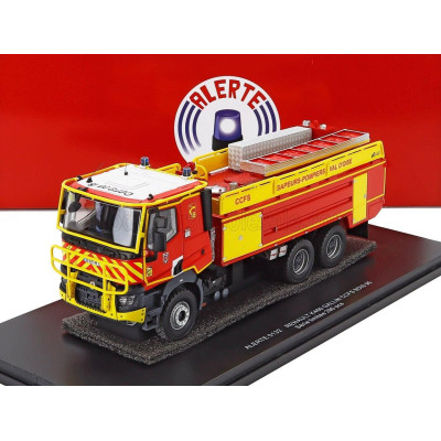 ALERTE RENAULT K460 GALLIN CCFS SDIS 95 TANKER TRUCK SAUPERS POMPIERS VAL D'OISE 3-ASSI 2021 - RED YELLOW 1/43