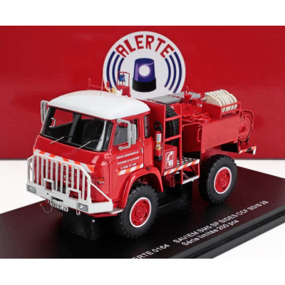 ALERTE SAVIEM SM5 CAMIVA TANKER TRUCK SP SIDES CCF SDIS 28 SAPEURS POMPIERS 1976 - RED WHITE 1/43