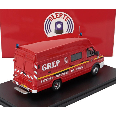 ALERTE IVECO FIAT TURBO DAILY 49-10 VAN TIB GREP BSPP SAPEURS POMPIERS DE PARIS 1996 - RED WHITE 1/43