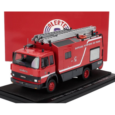 ALERTE IVECO FIAT 135-17 TANKER TRUCK SIDES FE8 BSPP SAPEURS POMPIERS DE PARIS 1986 - RED GREY 1/43