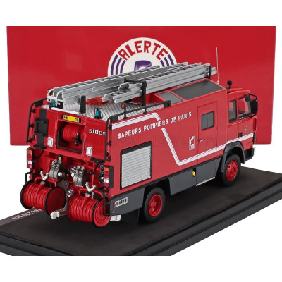 ALERTE IVECO FIAT 135-17 TANKER TRUCK SIDES FE10 BSPP SAPEURS POMPIERS DE PARIS 1986 - RED GREY 1/43
