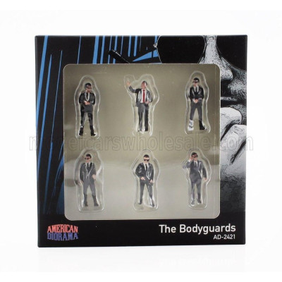 AMERICAN DIORAMA FIGURES SET 6X THE BODYGUARDS - BLACK 1/64